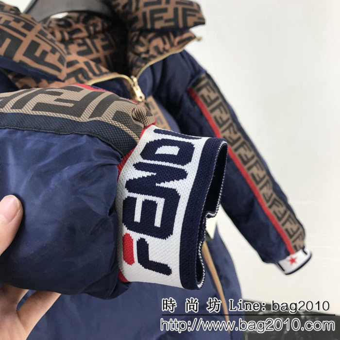 FENDI芬迪 18專櫃同步 秋冬新款 全方位FF圖案 兩面穿 羽絨棉服 情侶款 ydi2219